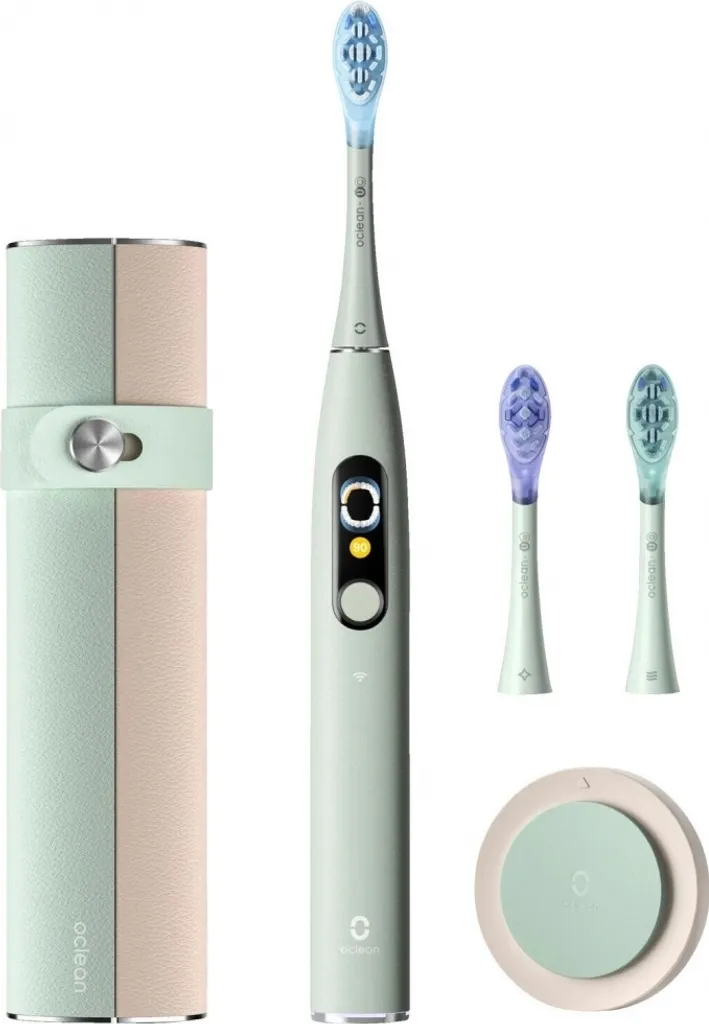 Oclean X Ultra S Verte : Brosse Sonique Connectée avec Écran et Boîtier - 8