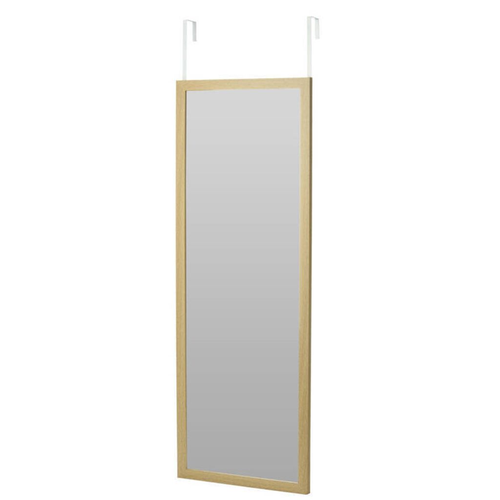 Duże lustro ścienne na drzwi, rama MDF, 34 x 94 cm Zdjęcie produktu 