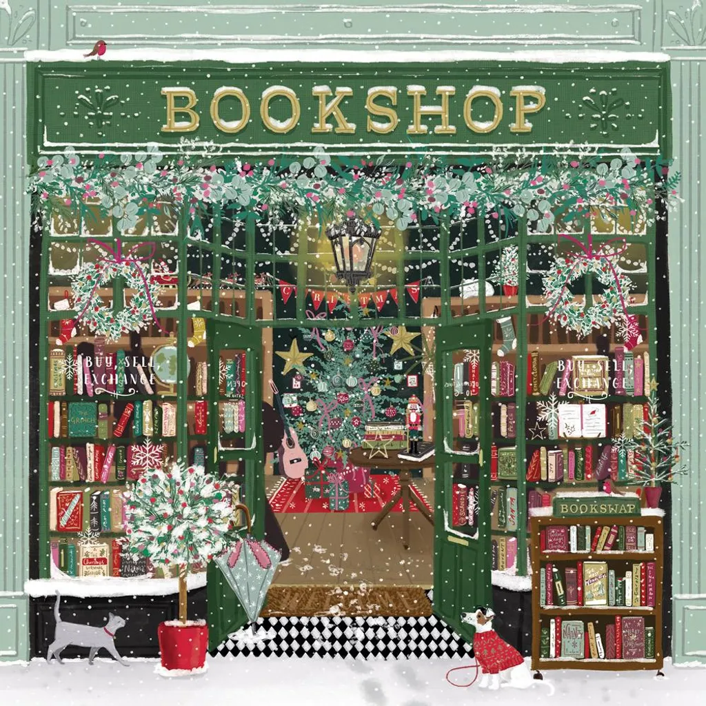 Puzzle 1000 pièces de Noël Librairie ancienne - Jeu de patience