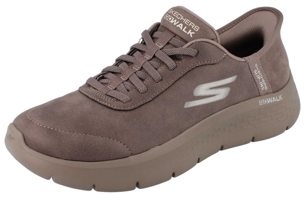SKECHERS Slip-ins Damen Schlupfsneaker braun Textil - Produktbild 