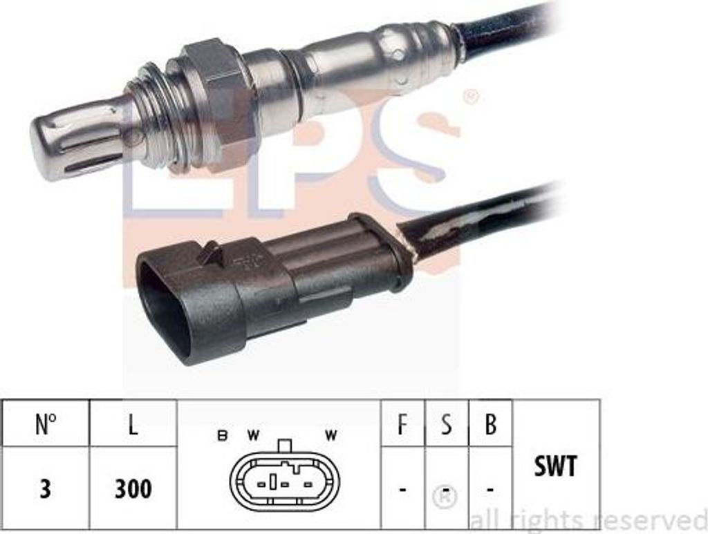 EPS 1.997.284 Lambdasonde OE 7700273715 kompatibel mit Clio, Kangoo