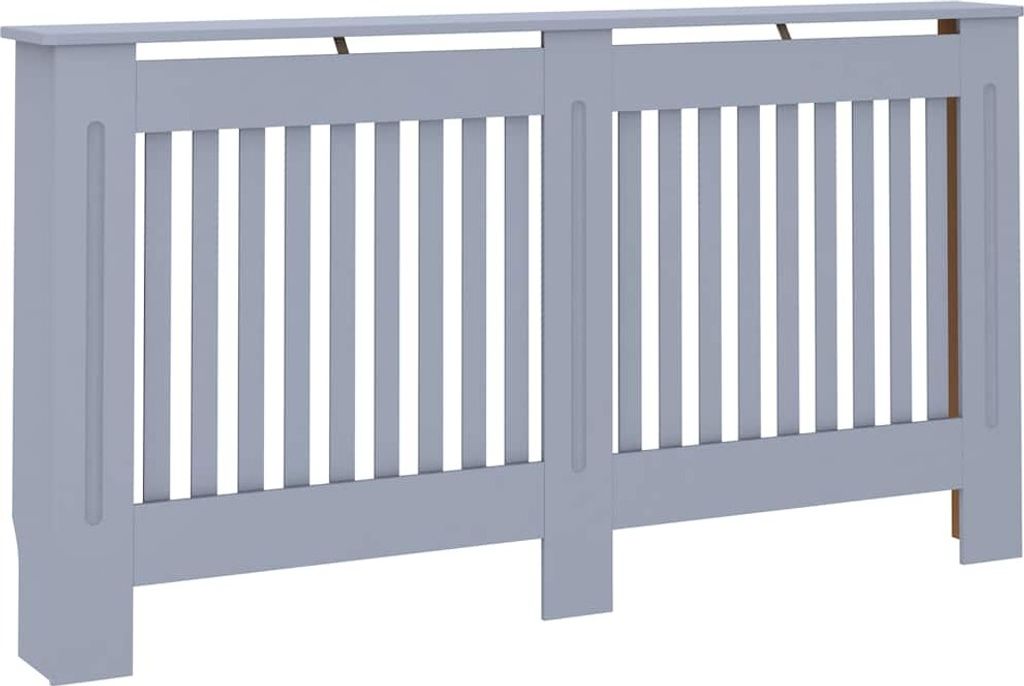 vidaXL Heizkörperverkleidung Anthrazit 152x19x81,5 cm MDF