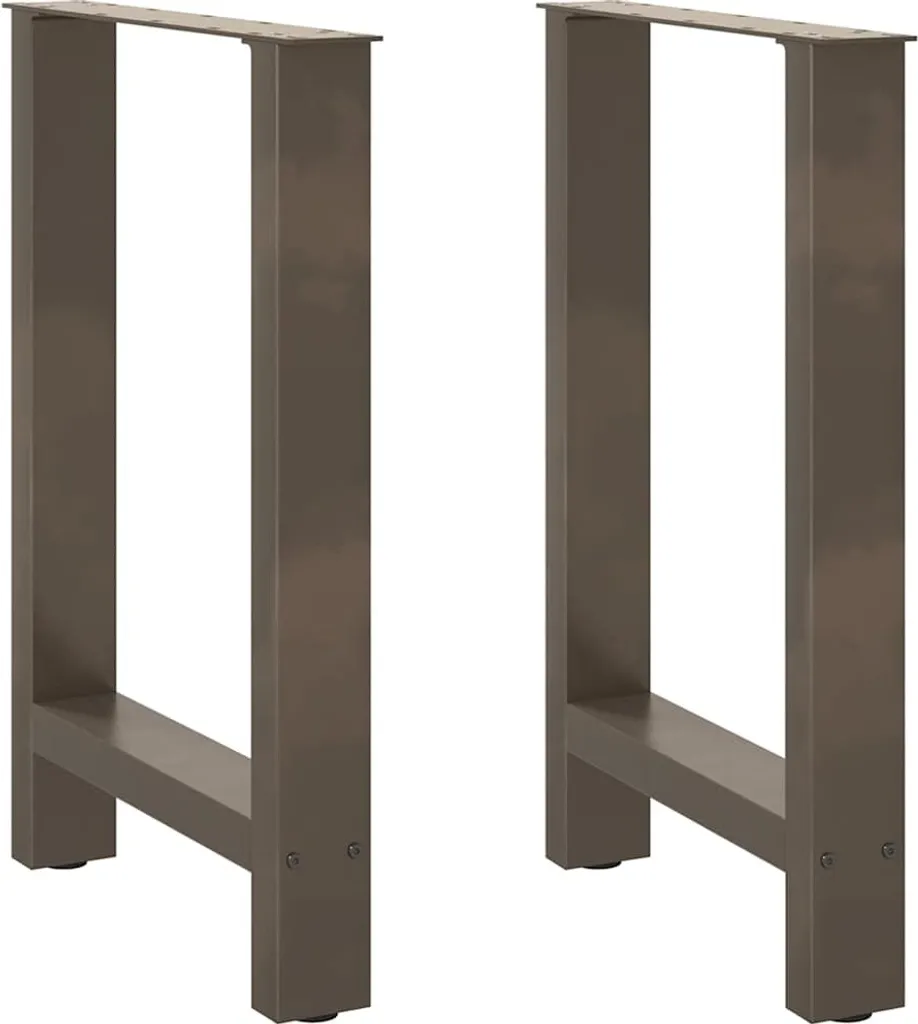 Set 2 Gambe Industriali Acciaio 50x73 cm per Tavolo da Pranzo DIY