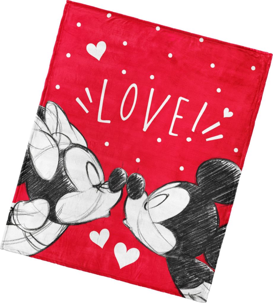 Krabbeldecke Mickey und Minnie Mouse Love 130x160 cm