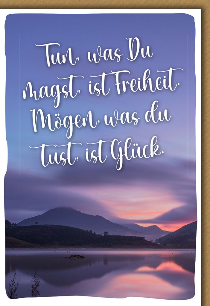 Allgemeine Wünsche - Karte mit Umschlag - Glück und Freiheit