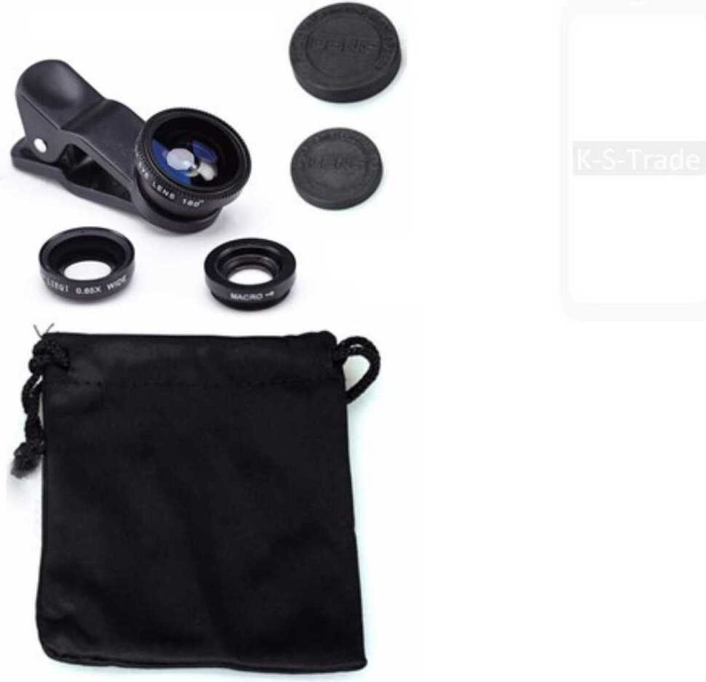 K-S-Trade Smartphone Kamera Linsen Set Kompatibel mit OnePlus OnePlus 8 Pro 3in1 Clip-On Kamera Adapter Macro Weitwinkel FishEye Fischauge Objektiv