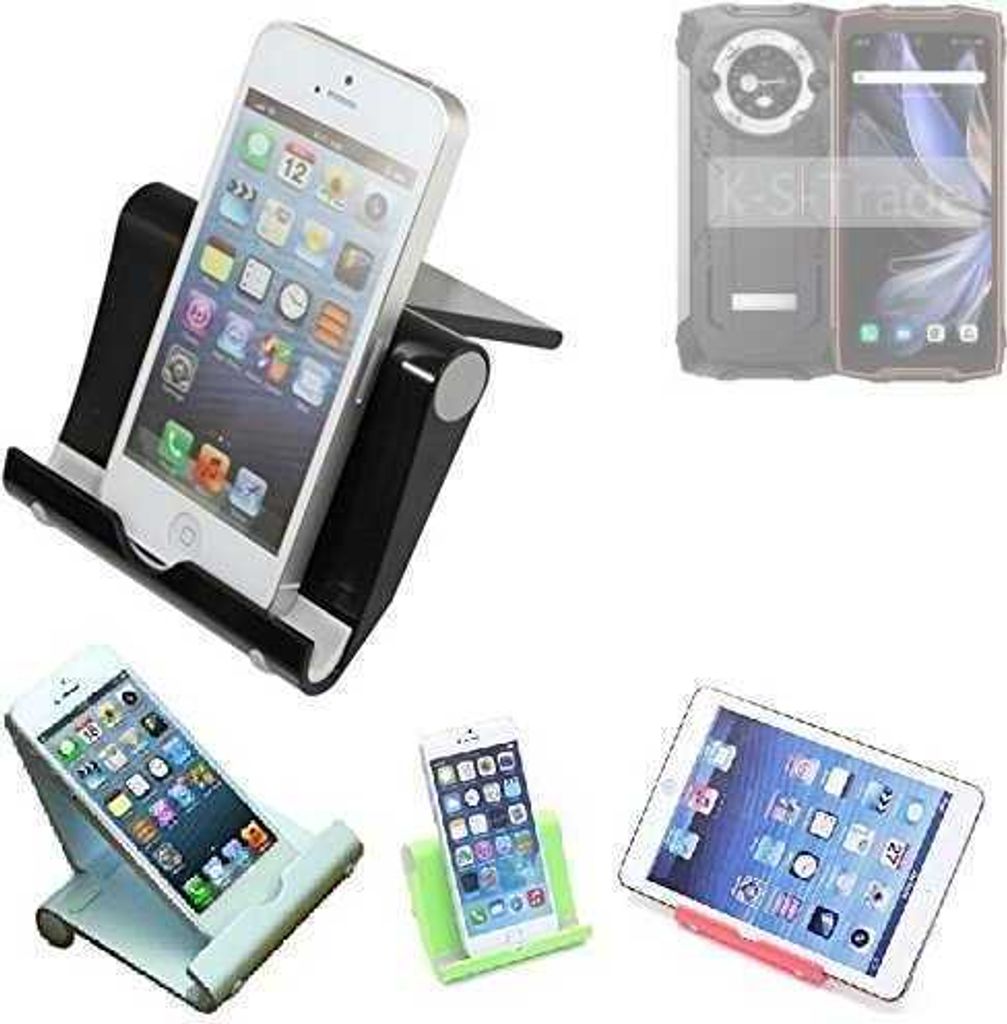 K-S-Trade Handy-Ständer kompatibel mit Blackview BV9300 Pro faltbarer Tischständer Smartphone Tablet Halterung Reise