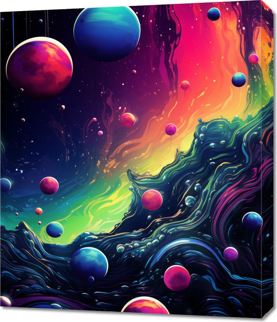 Bild 60x70cm Kaleidoskop der Galaxien