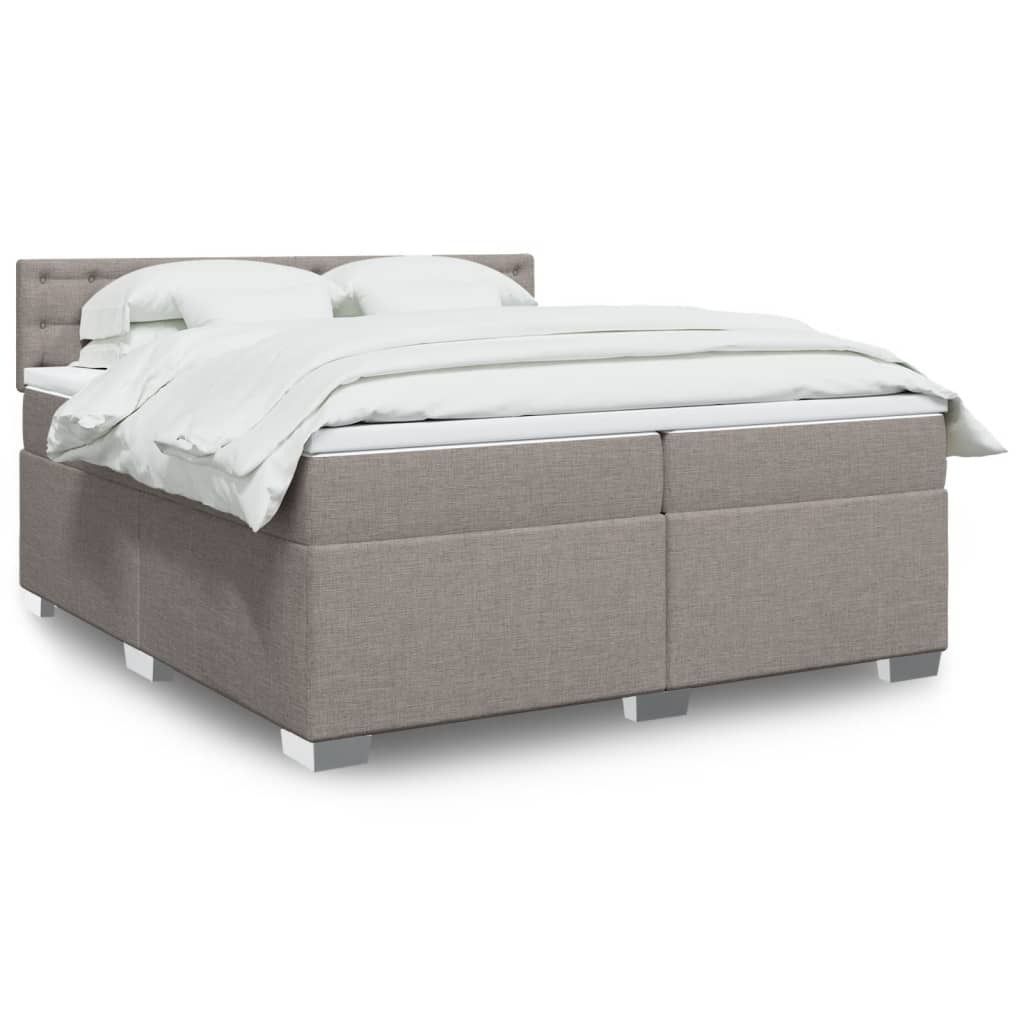 Maison Exclusive - Boxspringbett mit Matratze Taupe 200x200 cm Stoff