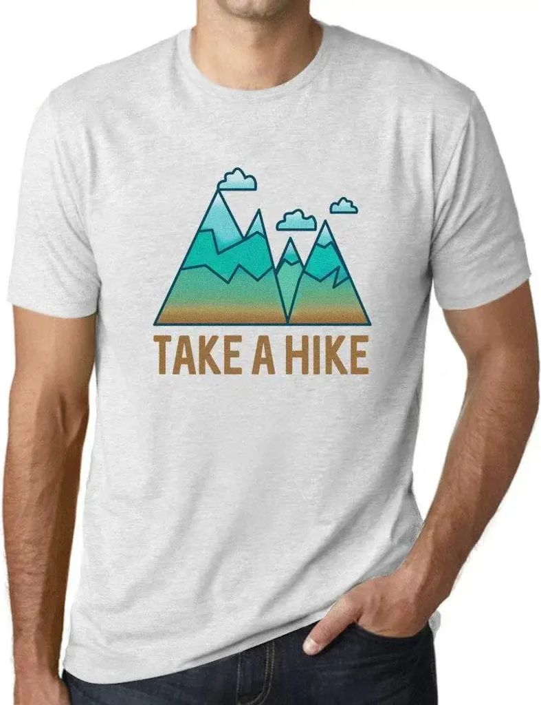 Herren Grafik T-Shirt Bergwandern – Take A Hike Mountain – Öko-Verantwortlich Vintage Jahrgang Kurzarm Lustige Druck Geburtstag Geschenk Mann