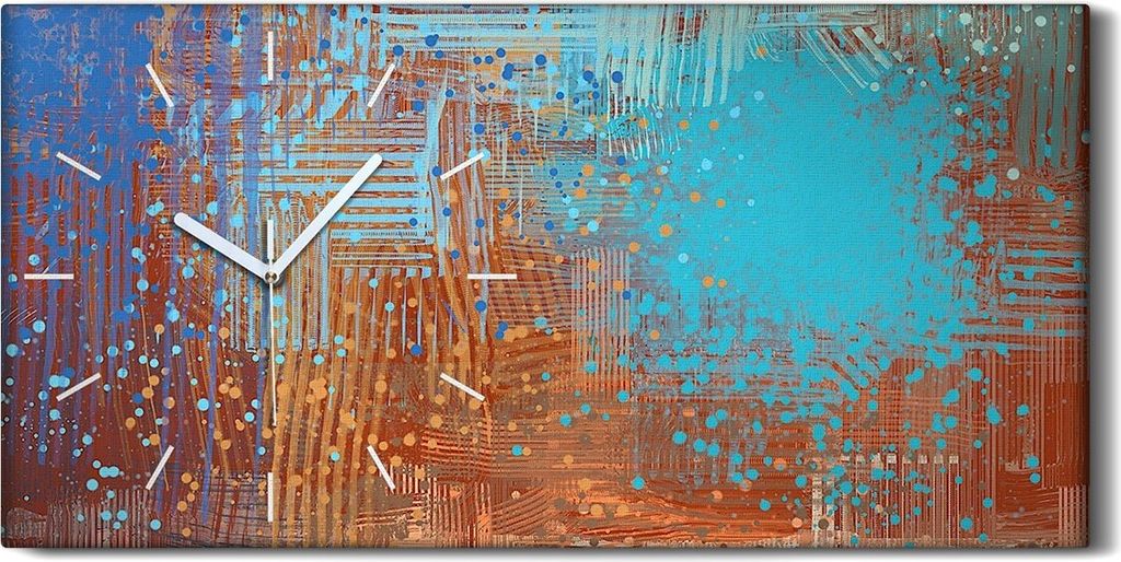 Küchenuhr Bürouhr Leinwand Uhr Geräuschlos 60x30 abstrakte Moderne Kunst - weiße Hände