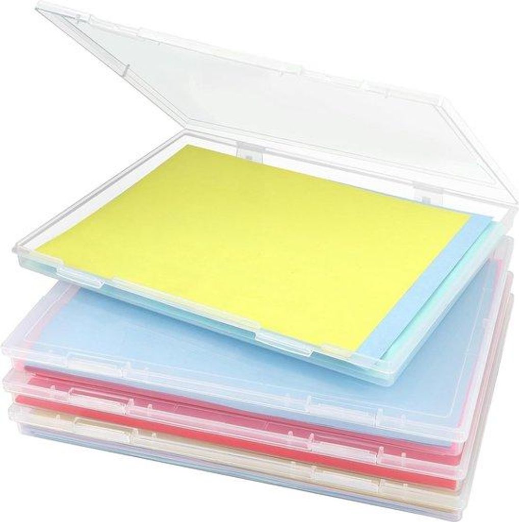Dokumentenbox aus Transparenzglas für Büroorganisation, transparent, A4, Projektorganisation, Büro, Schreibtisch