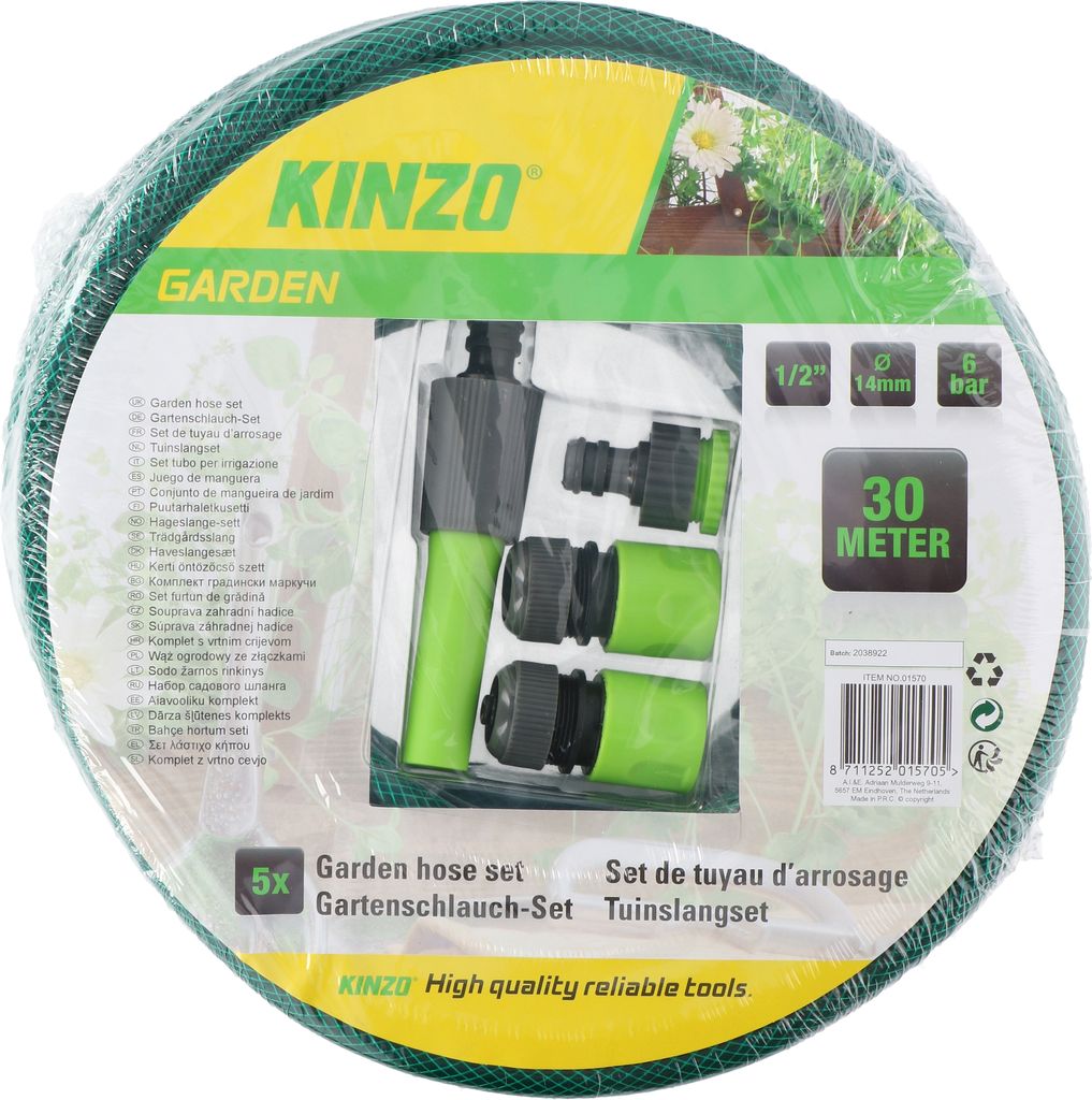 Sada zahradních hadic KINZO, GARDEN, 1/2", 30 m Obrázek produktu 