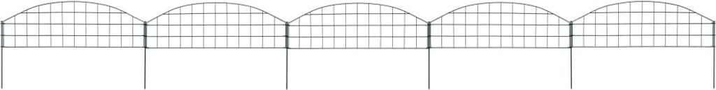 "2026 Promotion" Gartenzaun/Weidezaun - Set Konvex 77,3x26 cm Grün - Metallzäune CC1081