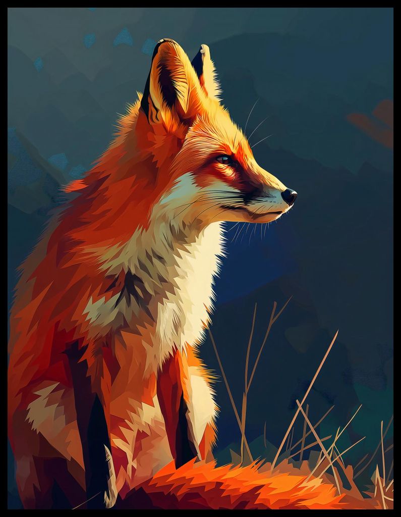 Plakat 50x65cm Blick der Füchsin