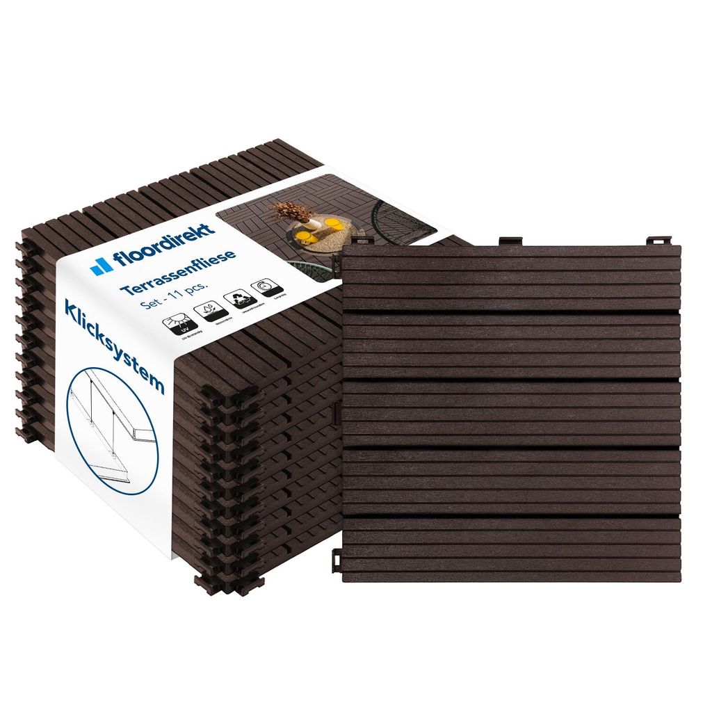 Floordirekt Terrassenfliesen Klickfliesen Claire 30x30cm, Produktbild 