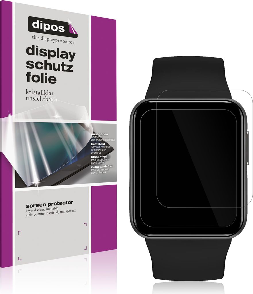 6x Schutzfolie für GRV Smartwatch klar Displayschutzfolie Folie Display Schutz dipos