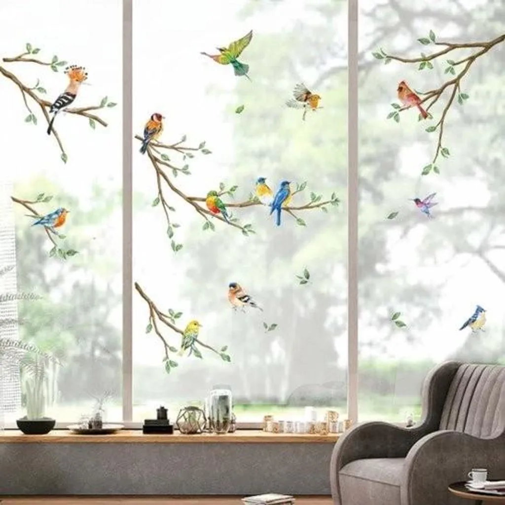 Vetrofanie Albero della Vita e Colibrì: Porta il Giardino in Casa