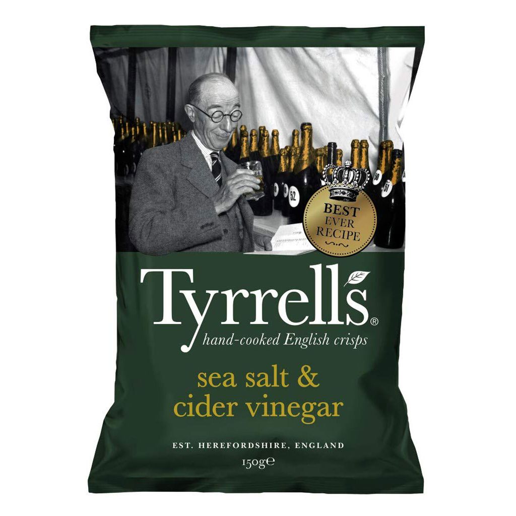 Tyrrells Ręcznie Gotowane Chipsy z Soli Morskiej i Octu Zdjęcie produktu 