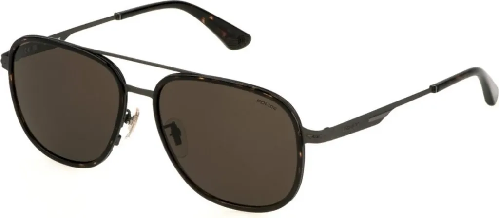 Solaires Homme Police SPLL78 Style Pilote - Verres Gris Protection UV400