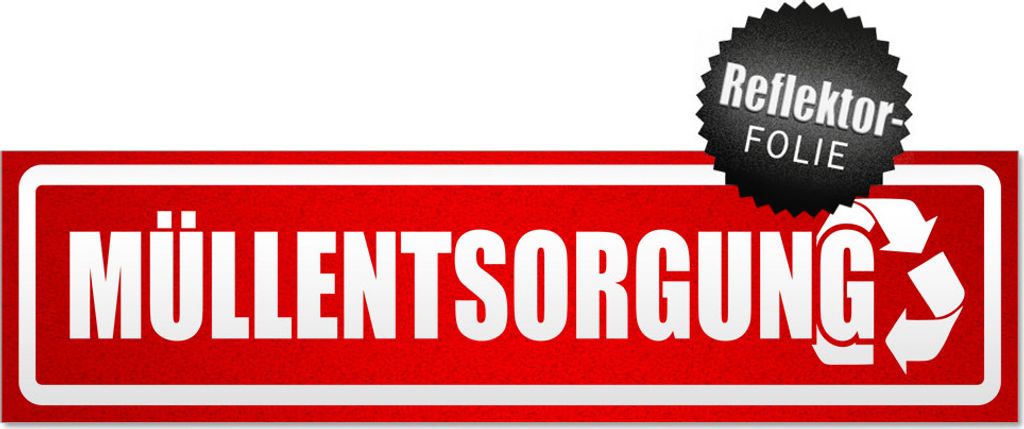 Müllentsorgung invertiert Magnetschild Schild magnetisch
