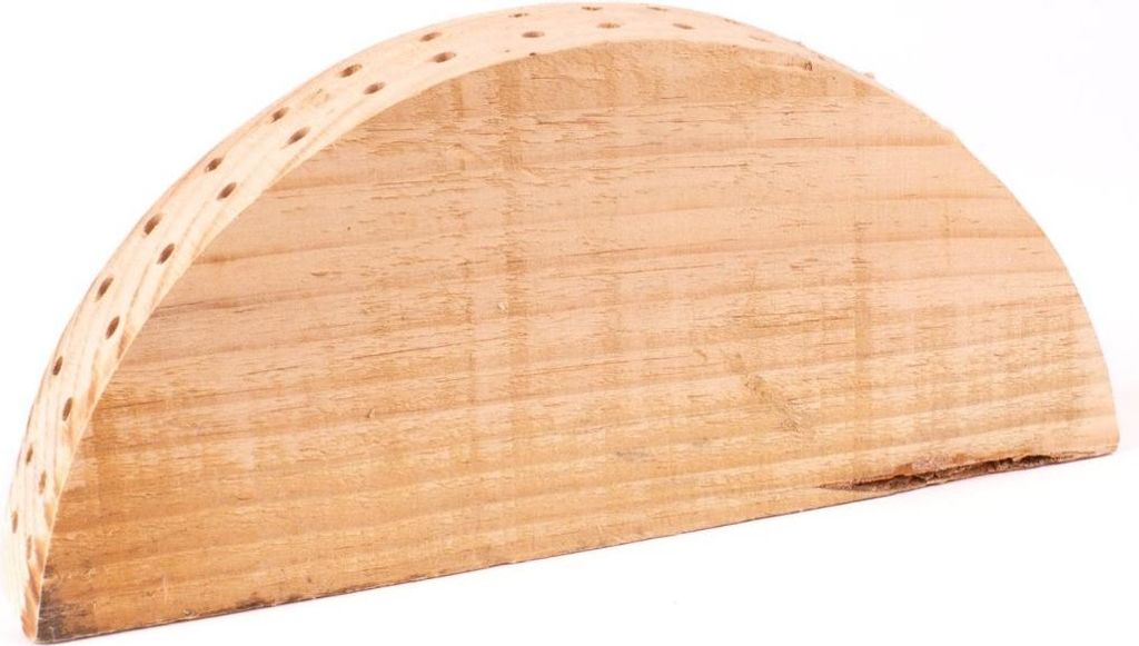 INNA-GLAS Blumenhalterung Mikkel für Trockenblumen, 40 Löcher, Natur, 25x4x11cm - Deko Holzständer