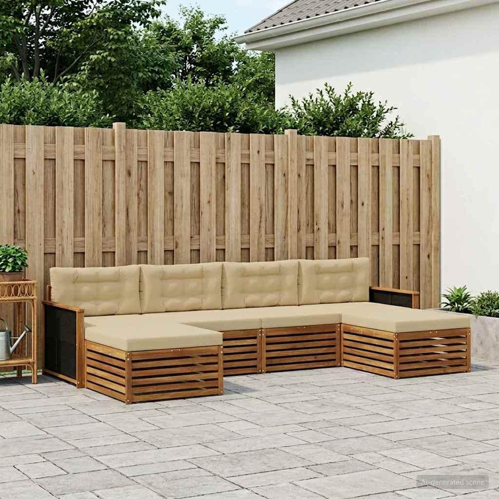 Möbel Sofagarnituren mit Kissen 6 pcs Massivholz AkazieGartensofas - Gartensofas c1430