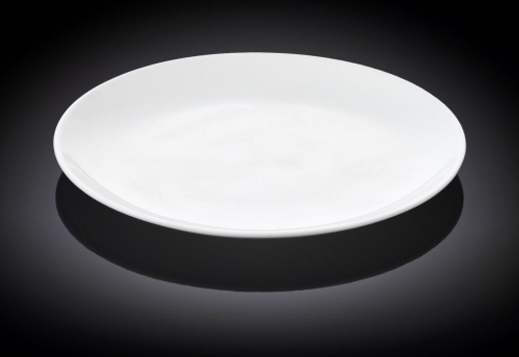 Wilmax Speiseteller 23 cm aus Porzellan, Weiß WL-991014/A