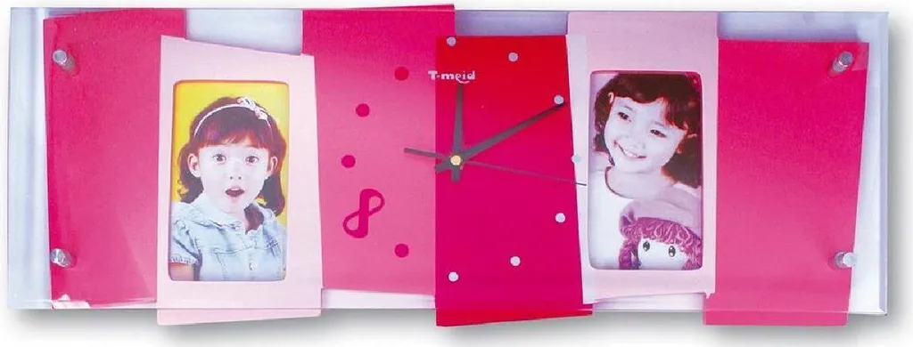 Optimisez votre espace avec le cadre horloge Aida 2 photos 21x57 cm