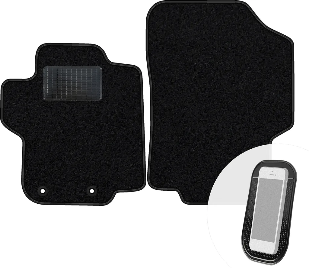 Tappetini Auto Peugeot 1007 (2005-2009) moto-MOLTICO Velours Nero