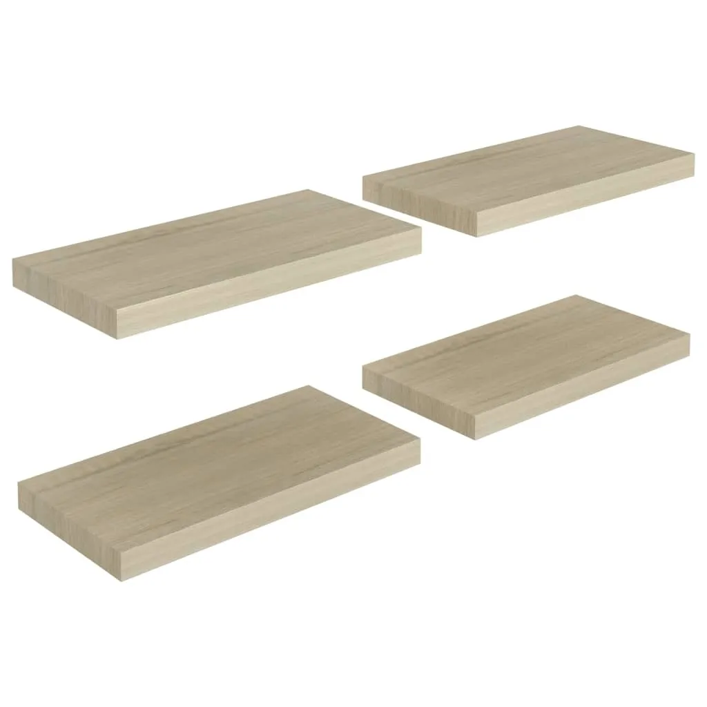 Set 4 Mensole SYFAX™ Rovere 50x23 cm | Scaffali Parete Design MDF