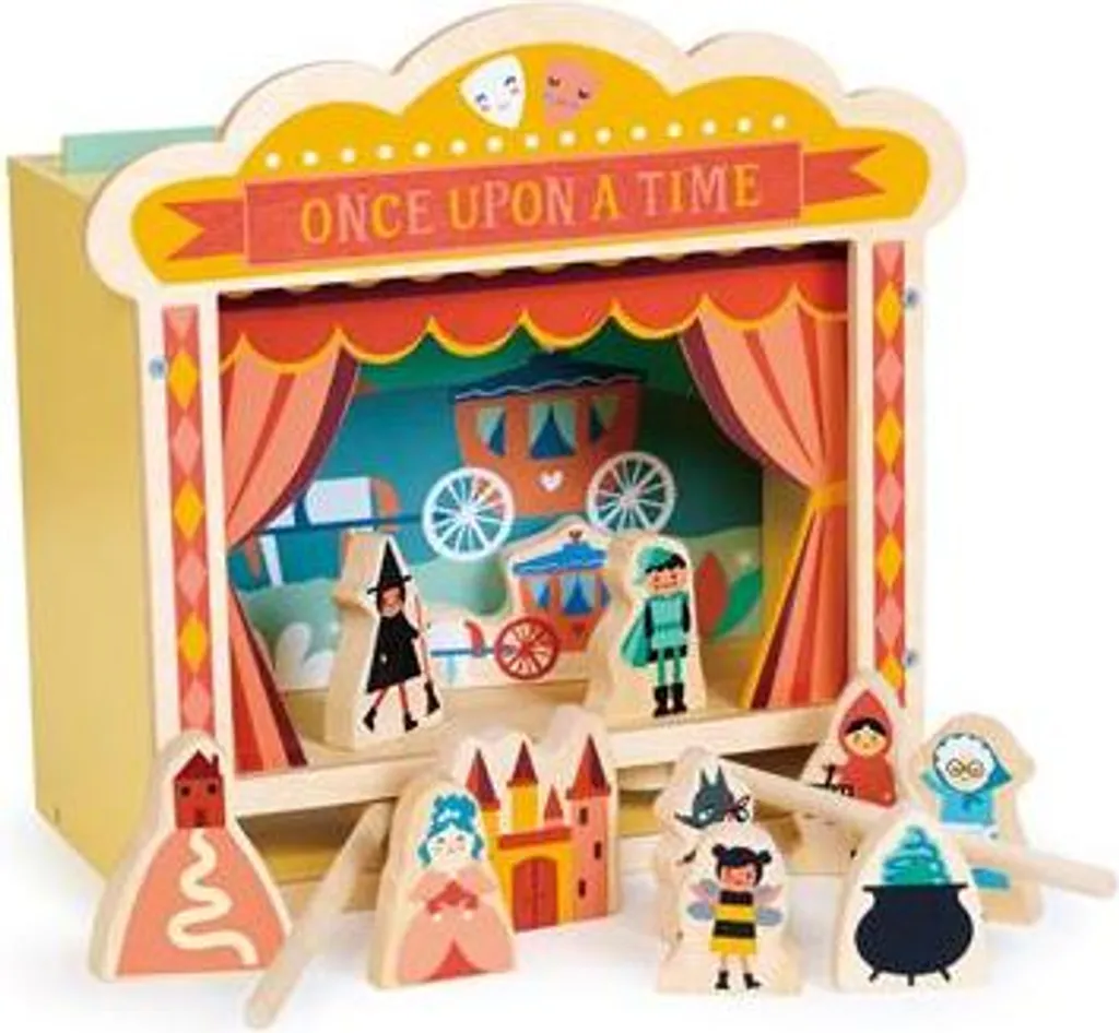 Théâtre en bois Mentari : mini guignol enfant pour jeu de rôle créatif
