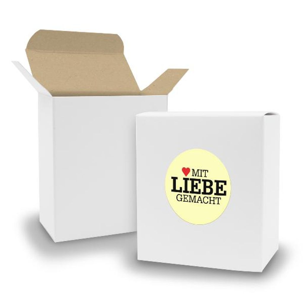 SET mit Liebe gemacht (Motiv8) 24x Faltschachtel Quader Produktbild 