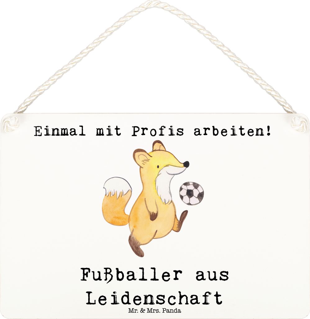 Mr. & Mrs. Panda Schild Fußballer Leidenschaft DIN A6 - Produktbild 
