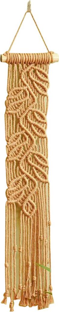 Hanging Wandteppichblattmuster Feste Farben Quasten Ins Style Handgewebee böhmische Wanddecke Wandteppich Home Decor-Braun