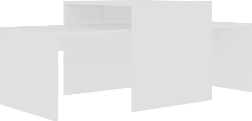 Maison Exclusive - Set tavolino da salotto bianco 100x48x40 cm Materiale ligneo