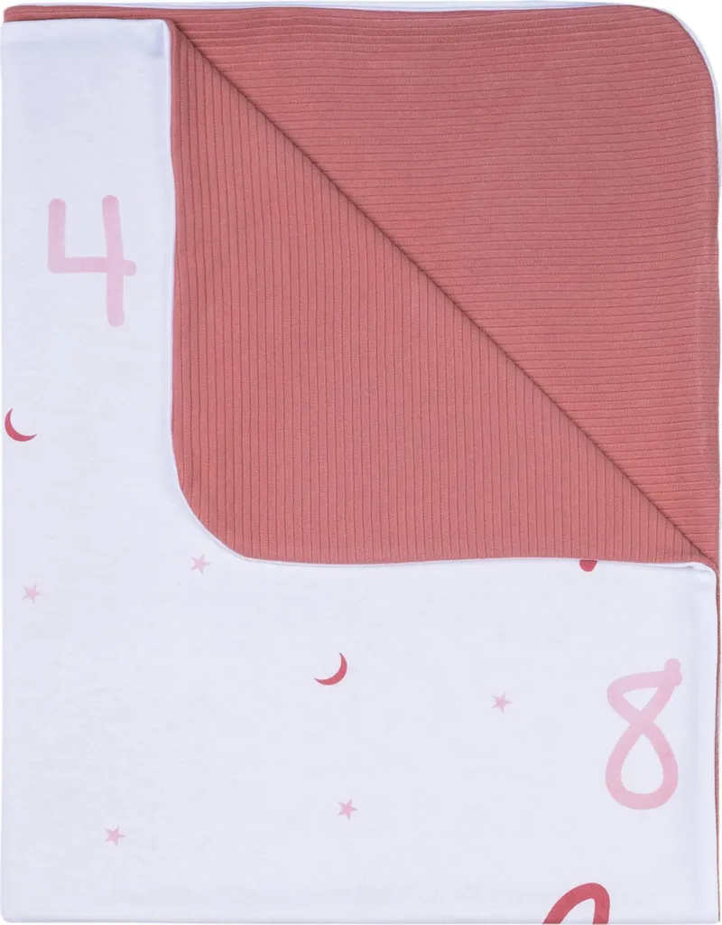 Couverture de photographie bébé Ma première année Bubaba rose et blanc