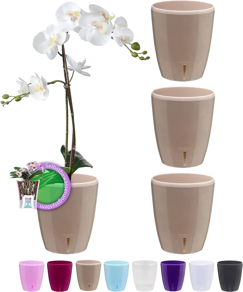 Pots à orchidées anti-pourriture 15 cm sable - Irrigation automatique