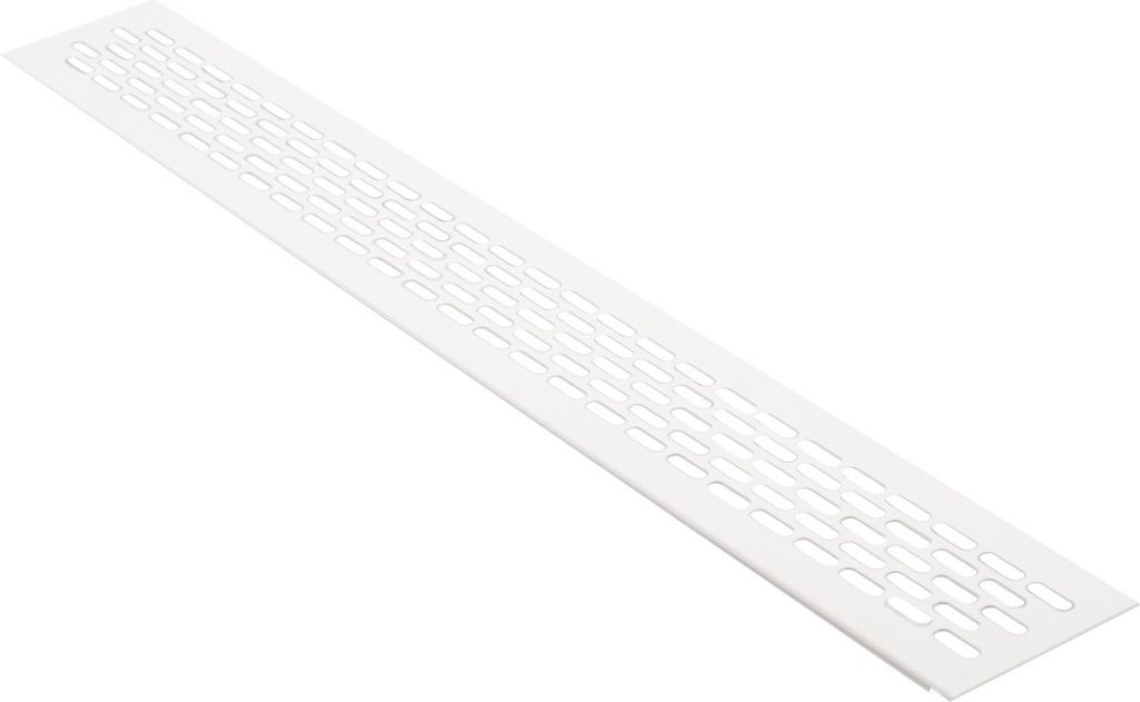 Aluminium Stegblech Weiß versetzte Lochung Lüftungsgitter 60x480mm Heizungsabdeckung