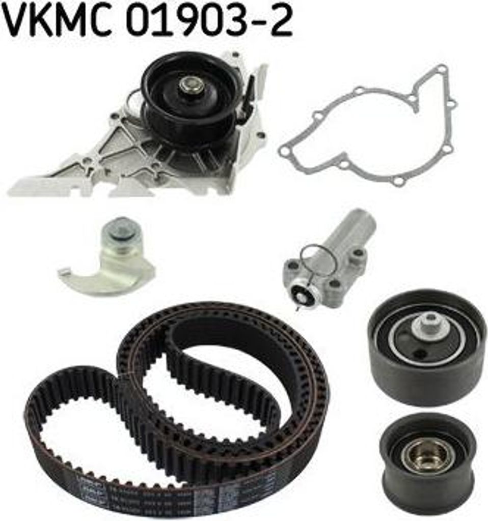 SKF VKMC 01903-2 Wasserpumpe + Zahnriemensatz OE 078121006A kompatibel mit A4 8D, A6 4B