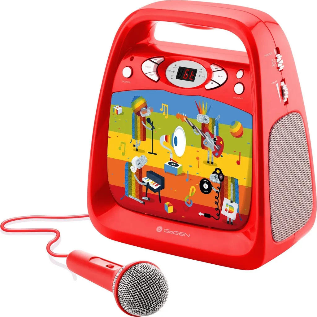 Karaoke Enfant GoGEN Déčko Karaoke R Rouge - Micro Inclus et Sans Fil