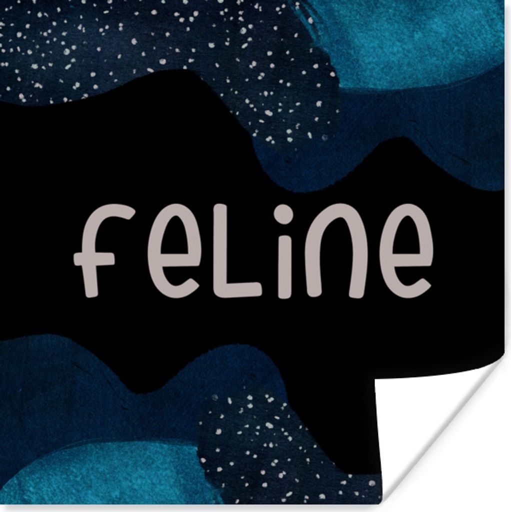 MuchoWow Poster Feline - Pastell - Mädchen 100x100 cm - Babyzimmer