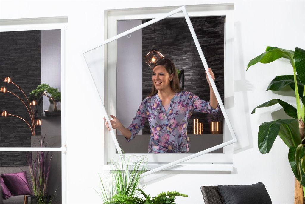 Fliegengitter Fensterbausatz BASIC 100x120cm anthrazit Produktbild 4