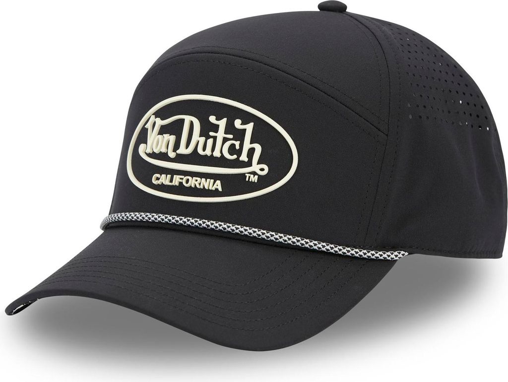 Von Dutch Originals 6 Panel Cap - California - Rubber / Print Black