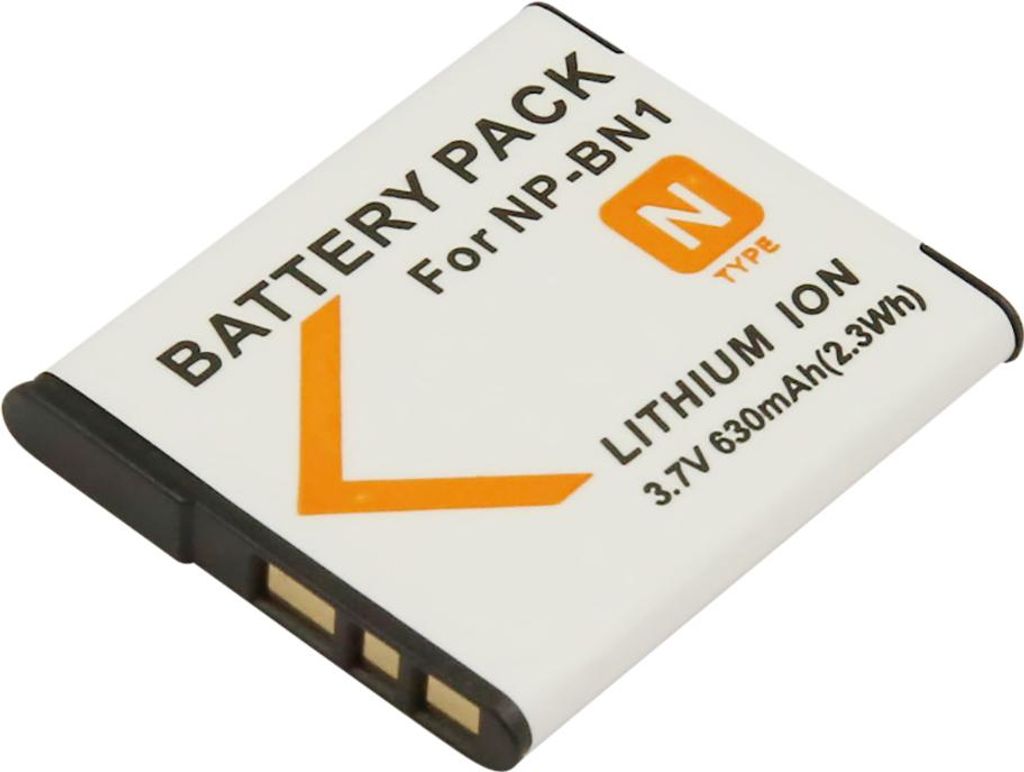 Avizar, Sony NP-BN1 Lithium-Ionen Kamera Akku 3,7V 630mAh, Weiß