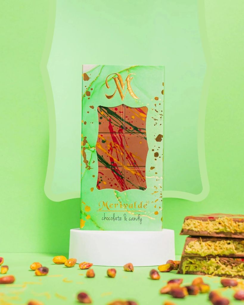 Dubai Schokolade mit Pistazien und Kadayif 200g Produktbild 3