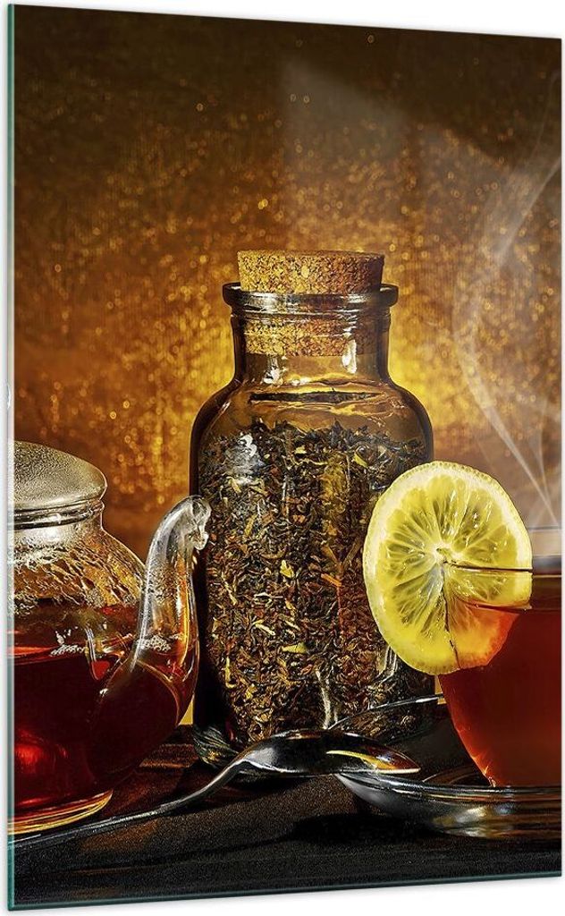 Bilder auf glas - Einteilig - Asien tee geschmack gesundheit - 70x100cm - Glasbilder - Wandbilder - Bilder - Wanddekoration aus Glas - Glas Bilder ...