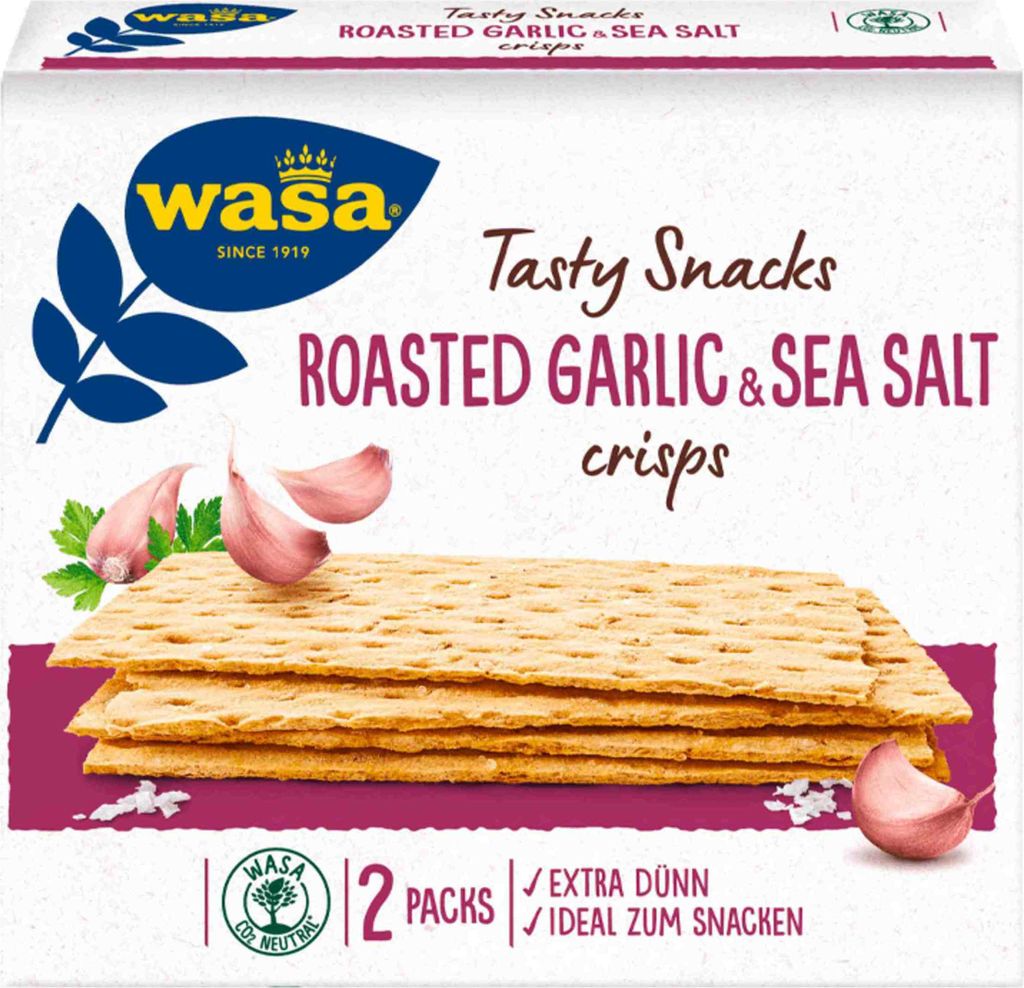 Wasa Tasty Snack Roasted Garlic & Sea Salt 190g Produktbild 