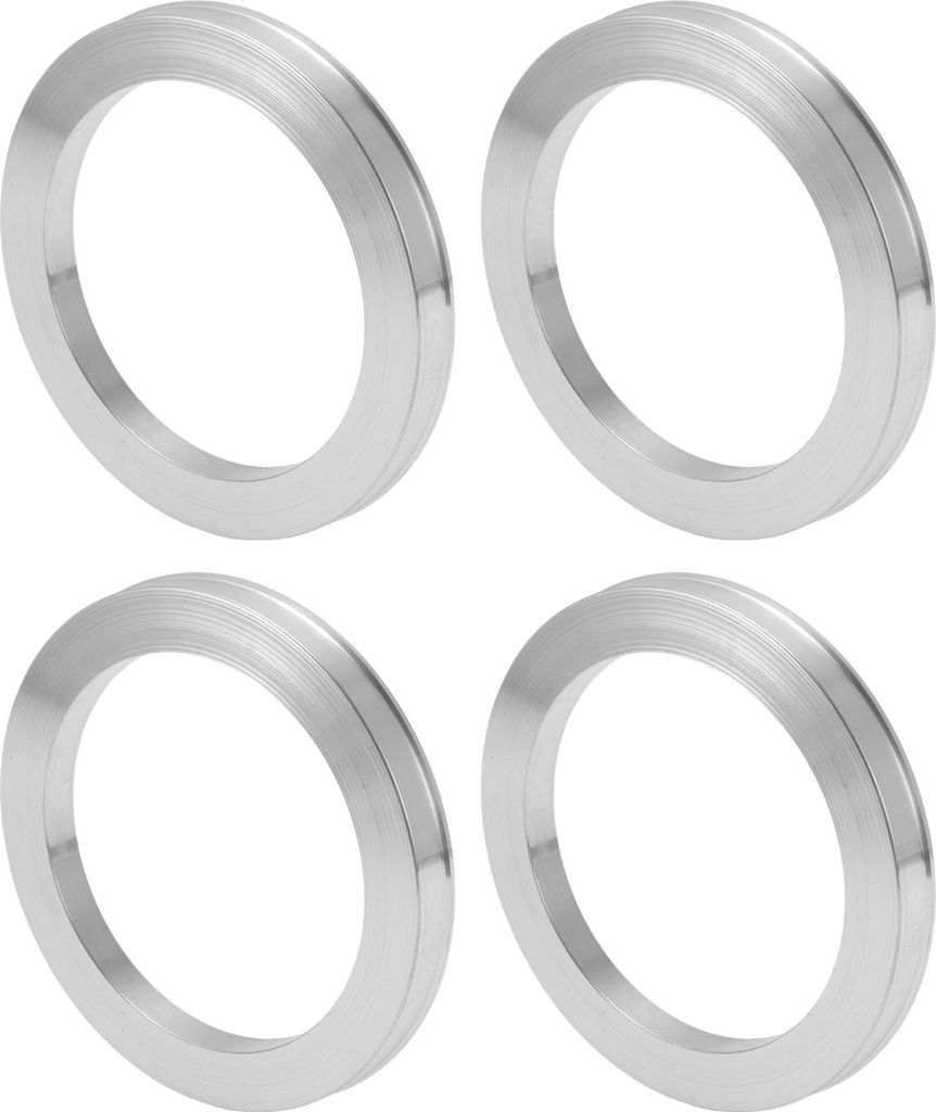 Autofelgen-Naben-Zentrierringe OD 100,1 mm bis ID 76,1 mm Räderzentrumswelle Stoßdämpfende Nabenringe aus Aluminiumlegierung Silberton Langlebig