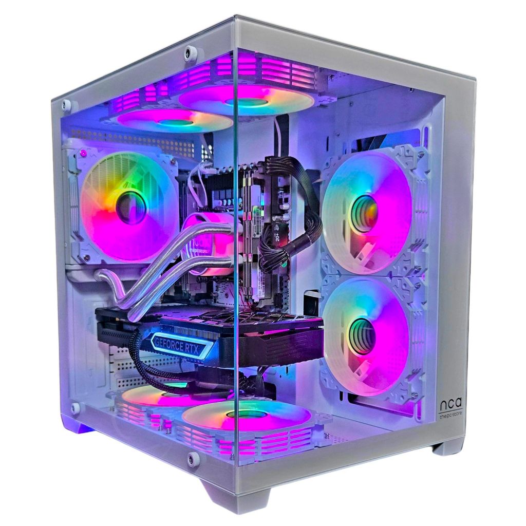 Gaming PC WHITE | AMD RYZEN 7 | NVIDIA RTX 5060 | 16GB RAM 240GB SSD | RGB Lüfter mit Controller | Wasserkühlung | Windows 11 | WLAN 5 AC